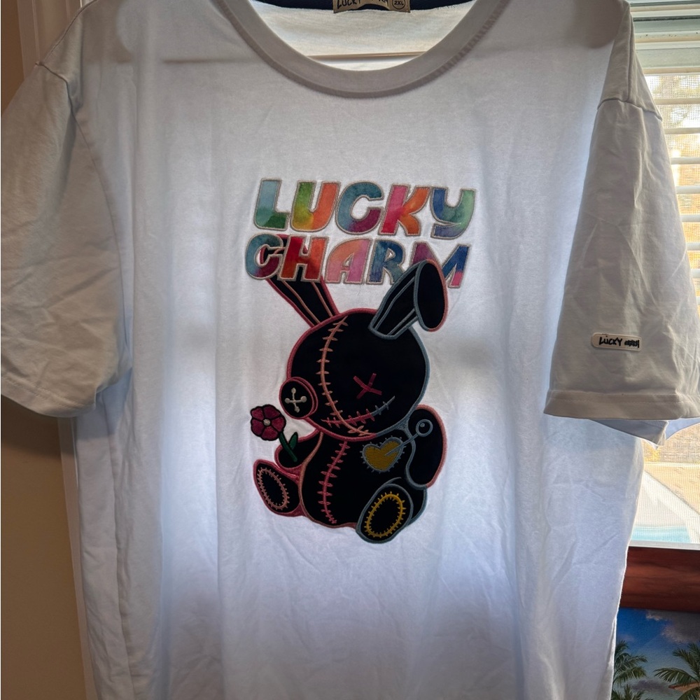 Lucky Charm White Graphic Tee